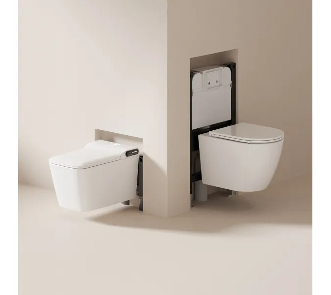 Электронный унитаз-биде ABBER Rechteck AC1215S подвесной белый, изображение 9