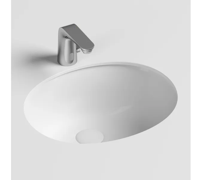Умывальник Ceramica Nova овальный встраиваемый под столешницу Element 510*420*195мм, с крепежом и шаблоном для установки, Ширина , в см: 51, изображение 7