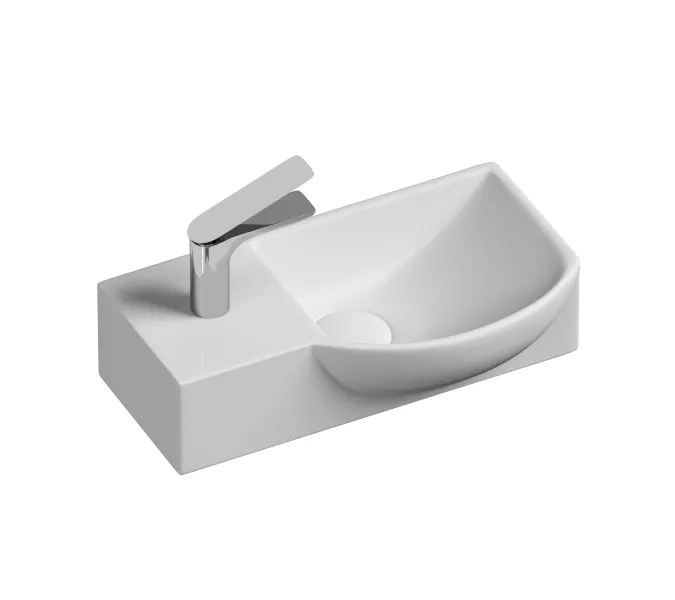 Умывальник Ceramica Nova CN6039 L/R подвесной прямоугольный  с крепежом  Element 400*220*120мм, Ориентация: правая