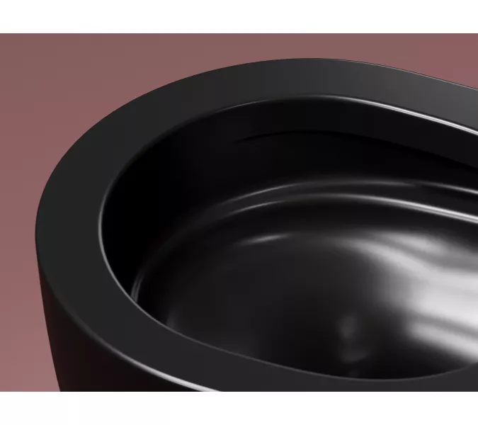Подвесной унитаз Ceramica Nova  Modena  Rimless (цвет Черный Матовый), Выбрать цвет: Черный, изображение 10
