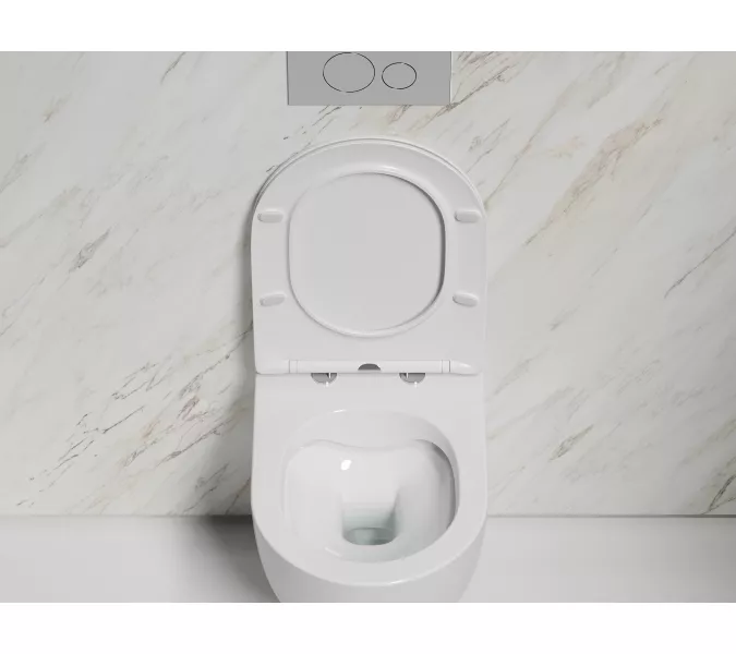 Подвесной унитаз Ceramica Nova Modena  Rimless, Выбрать цвет: Белый, изображение 10