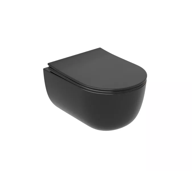 Подвесной унитаз Ceramica Nova  Modena  Rimless (цвет Черный Матовый), Выбрать цвет: Черный, изображение 11