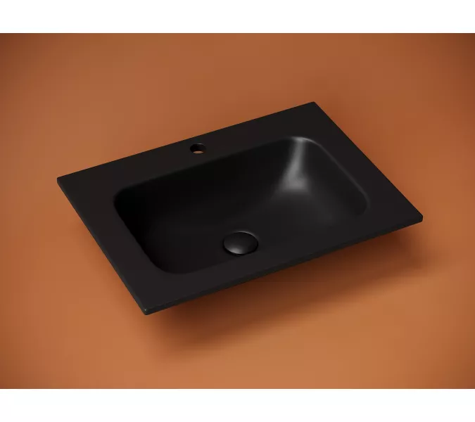 Раковина накладная Ceramica Nova Grace  с отверстием под смеситель, 610*457*137мм, Ширина , в см: 61, Выбрать цвет: Черный