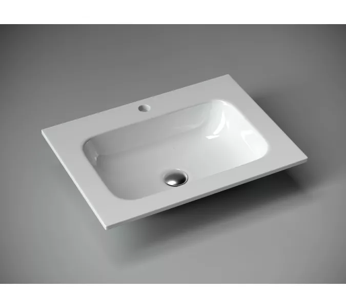 Раковина накладная Ceramica Nova Grace с отверстием под смеситель 610*457*137 мм, Ширина , в см: 61, Выбрать цвет: Белый