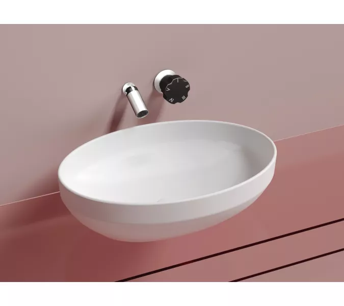 Умывальник чаша Ceramica Nova накладная овальная (цвет Белый Матовый) Element 502*363*145мм, Выбрать цвет: Белый матовый