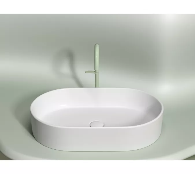 Умывальник чаша Ceramica Nova накладная овальная (цвет Белый Матовый) Element 608*385*122мм, Выбрать цвет: Белый матовый, изображение 2