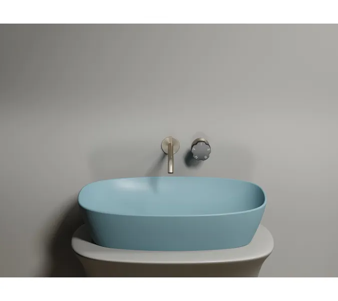 Умывальник чаша Ceramica Nova накладная овальная (цвет Зеленый Матовый) Element 600*380*138мм, Выбрать цвет: Зеленый, изображение 2