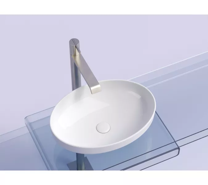 Умывальник чаша Ceramica Nova накладная овальная Element 502*363*145мм, Выбрать цвет: Белый