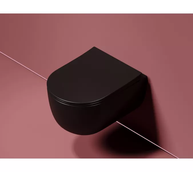 Подвесной унитаз Ceramica Nova  Modena  Rimless (цвет Черный Матовый), Выбрать цвет: Черный