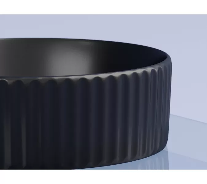 Умывальник чаша Ceramica Nova накладная круглая (цвет Черный Матовый) Element 360*360*115мм, Выбрать цвет: Черный, изображение 6