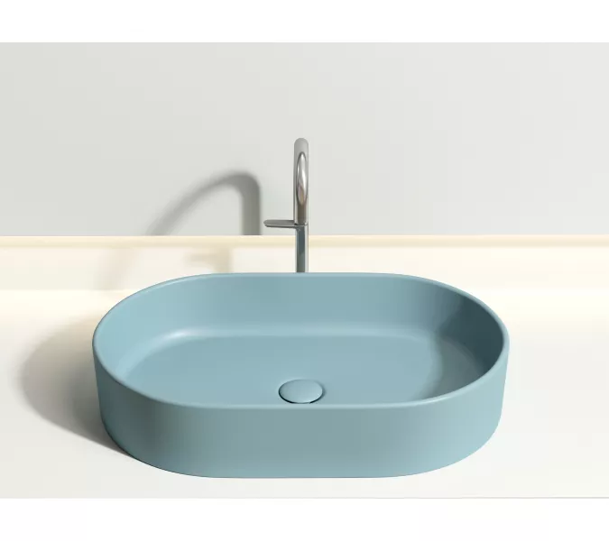 Умывальник чаша Ceramica Nova накладная овальная (цвет Зеленый Матовый) Element 608*385*122мм, Выбрать цвет: Зеленый, изображение 2
