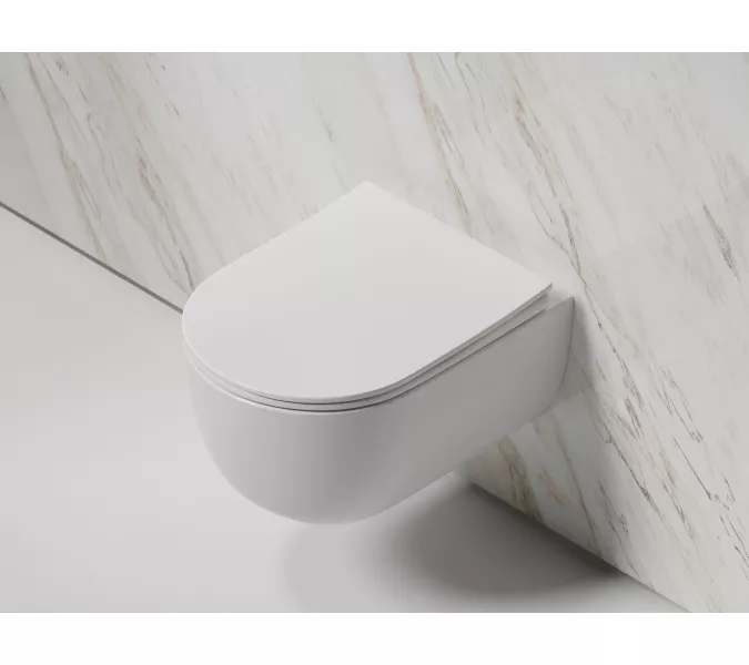 Подвесной унитаз Ceramica Nova Modena  Rimless, Выбрать цвет: Белый