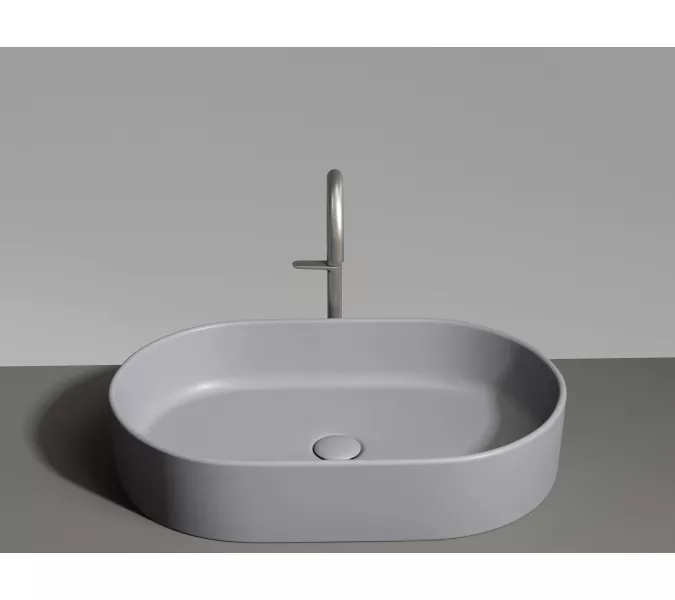 Умывальник чаша Ceramica Nova накладная овальная (цвет Антрацит Матовый) Element 608*385*122мм, Выбрать цвет: Серый антрацит, изображение 2