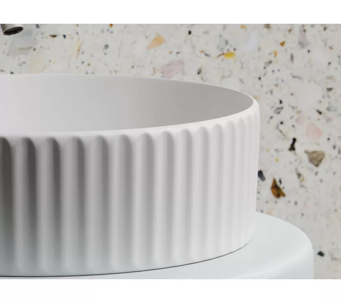 Умывальник чаша Ceramica Nova  накладная круглая (цвет Белый Матовый) Element 360*360*115мм, Выбрать цвет: Белый матовый, изображение 6