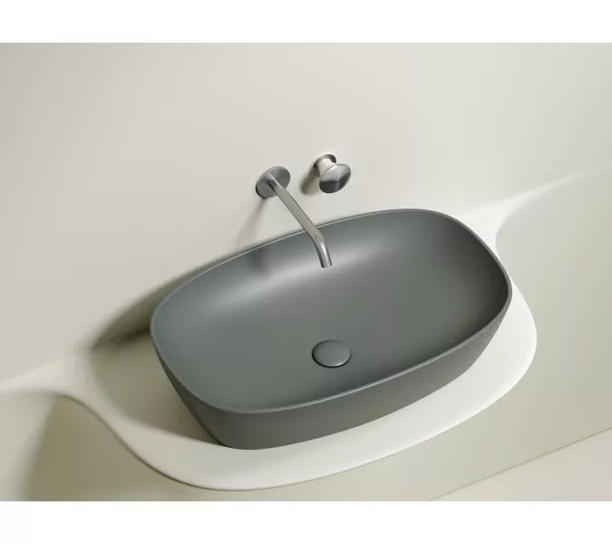 Умывальник чаша Ceramica Nova накладная овальная (цвет Антрацит Матовый) Element 600*380*138мм, Выбрать цвет: Антрацит матовый