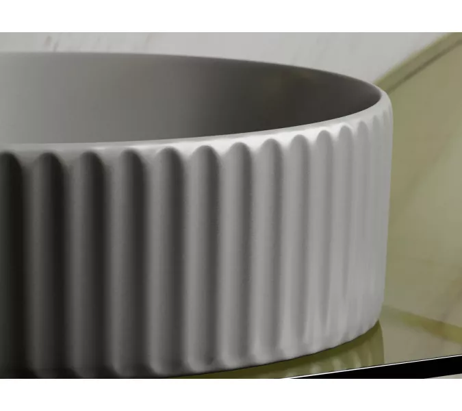 Умывальник чаша Ceramica Nova накладная круглая (цвет Антрацит Матовый) Element 360*360*115мм, Выбрать цвет: Антрацит матовый, изображение 6