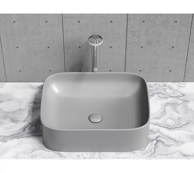 Умывальник чаша Ceramica Nova накладная прямоугольная (цвет Антрацит Матовый) Element 505*380*150мм, Выбрать цвет: Антрацит матовый, изображение 2