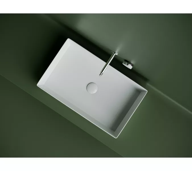 Раковина Ceramica Nova накладная прямоугольная 601*361*130, без перелива, цвет белый, арт. CN6070, Выбрать цвет: Белый, изображение 2