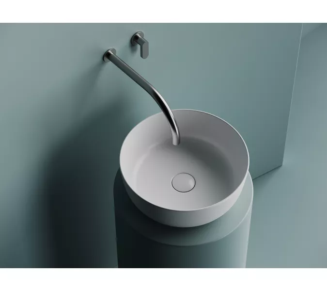 Раковина Ceramica Nova накладная круглая 356*356*135, без перелива, цвет белый матовый, Выбрать цвет: Белый матовый