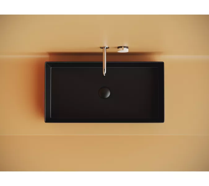 Раковина Ceramica Nova накладная прямоугольная 701*361*130, без перелива, цвет черный матовый, Выбрать цвет: Черный, изображение 2
