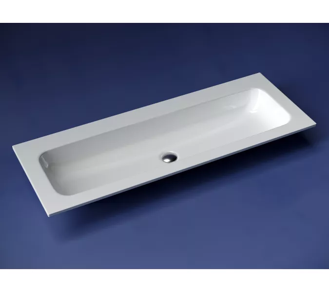 Раковина накладная Ceramica Nova Grace 1210*457*137 мм, Выбрать цвет: Белый, Внешний вид: без отверстий