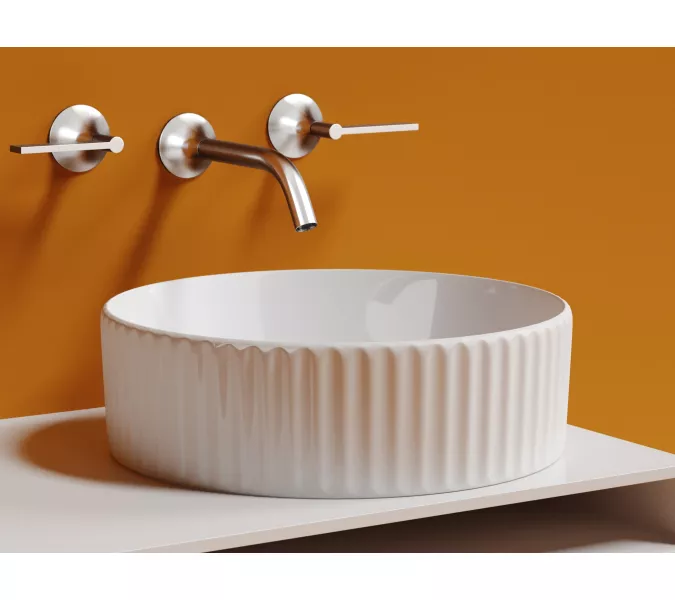 Умывальник чаша Ceramica Nova накладная круглая Element 360*360*115мм, Выбрать цвет: Белый, изображение 2