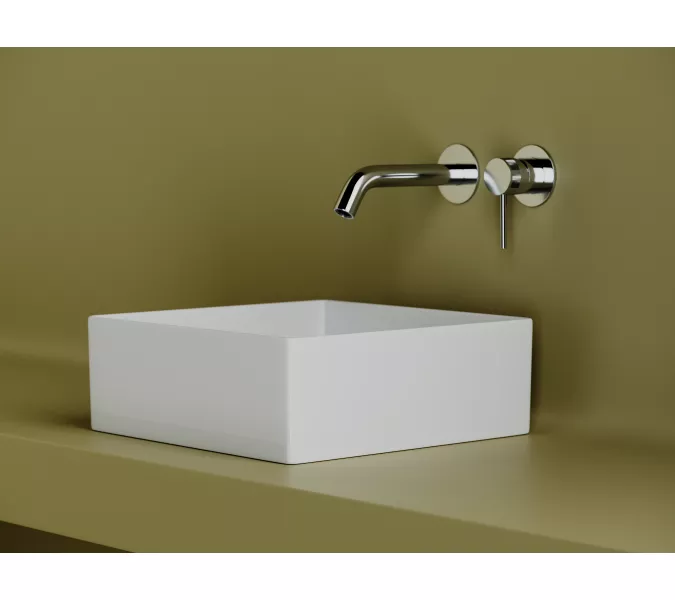 Раковина Ceramica Nova накладная квадратная 361*361*130, без перелива, цвет белый, арт.СN6068, Выбрать цвет: Белый, изображение 2