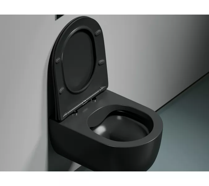Подвесной унитаз Ceramica Nova Modena  Rimless (цвет Темный Антрацит Матовый),, Выбрать цвет: Темный антрацит матовый, изображение 6