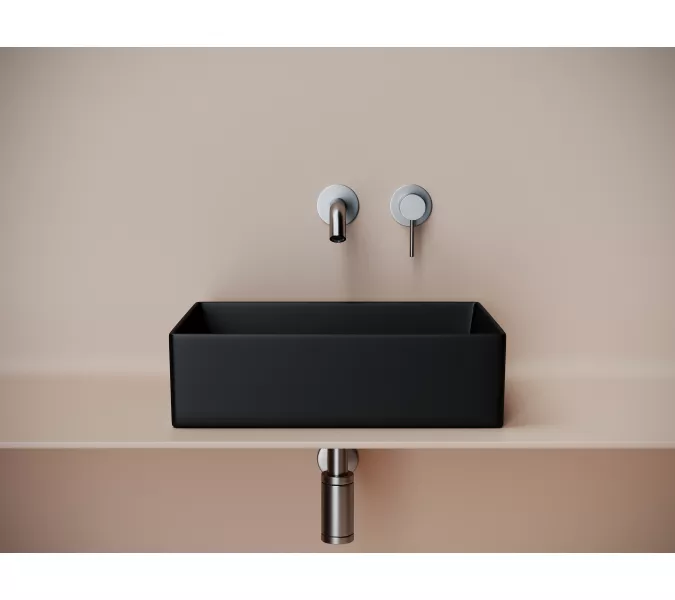 Раковина Ceramica Nova накладная прямоугольная 361*471*130, без перелива,  цвет черный матовый, арт.СN6069MB, Выбрать цвет: Черный, изображение 2