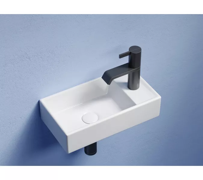 Умывальник подвесной Ceramica Nova L/R, Element 407*217*100, Выбрать цвет: Белый, Ориентация: левая