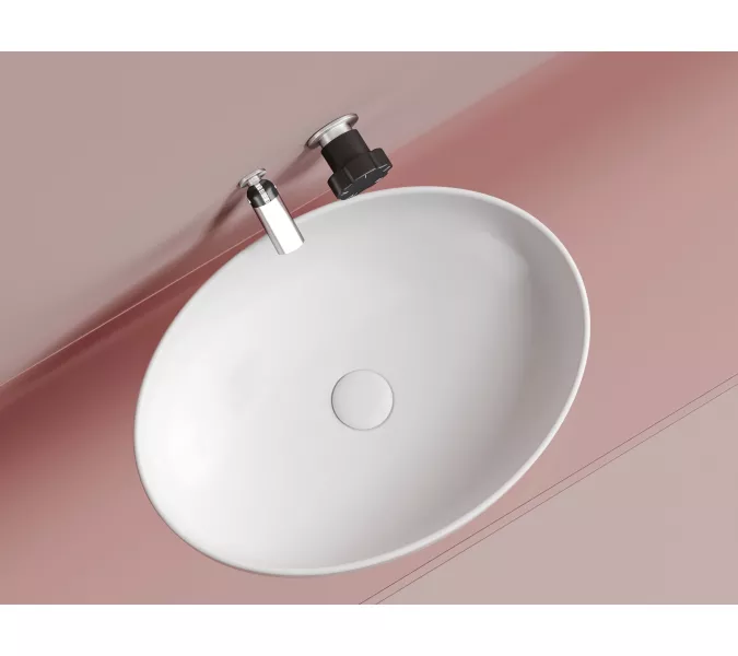 Умывальник чаша Ceramica Nova накладная овальная (цвет Белый Матовый) Element 502*363*145мм, Выбрать цвет: Белый матовый, изображение 2