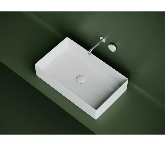 Раковина Ceramica Nova накладная прямоугольная 601*361*130, без перелива, цвет белый, арт. CN6070, Выбрать цвет: Белый