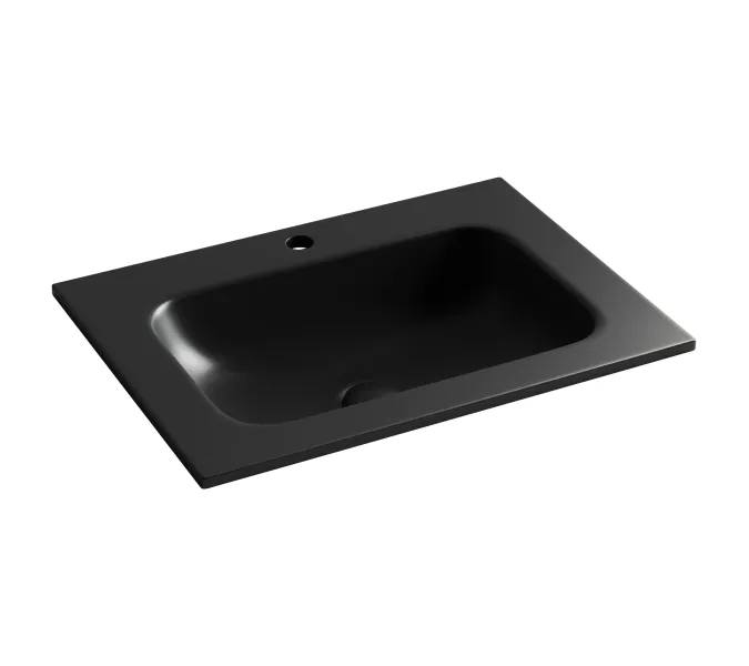Раковина накладная Ceramica Nova Grace  с отверстием под смеситель, 610*457*137мм, Ширина , в см: 61, Выбрать цвет: Черный, изображение 2