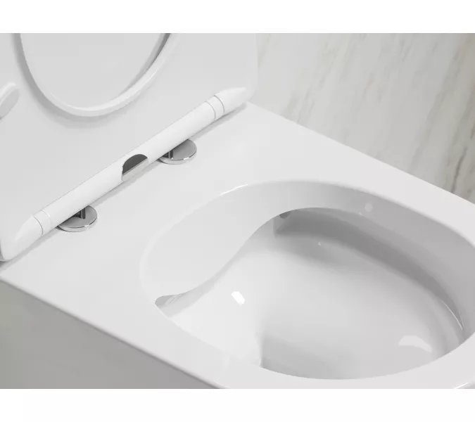 Подвесной унитаз Ceramica Nova Modena  Rimless, Выбрать цвет: Белый, изображение 6