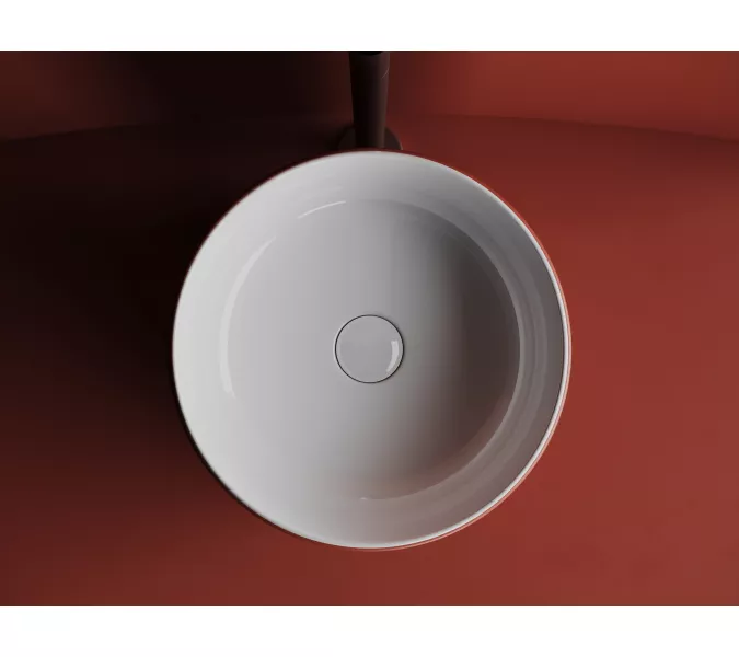 Раковина Ceramica Nova накладная круглая 356*356*135, без перелива, цвет белый, Выбрать цвет: Белый, изображение 2