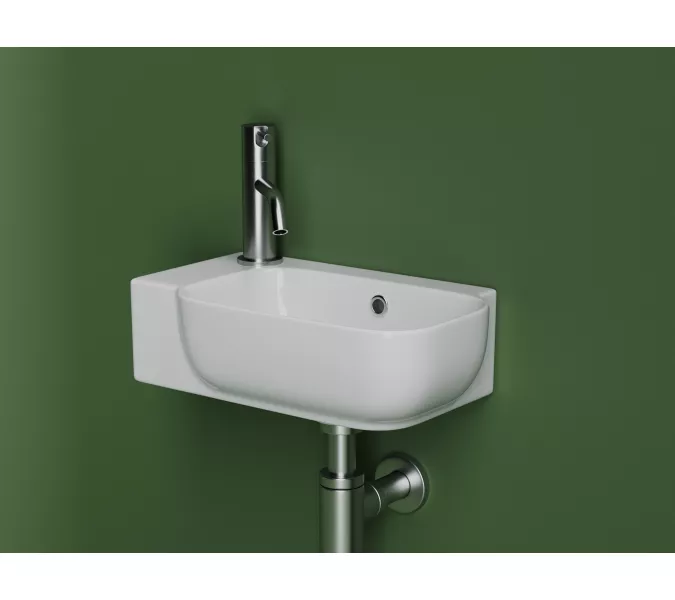 Рукомойник Ceramica Nova подвесной L/R  403*249*140, с отверстием под смеситель , с системой перелива, Ориентация: правая, изображение 3