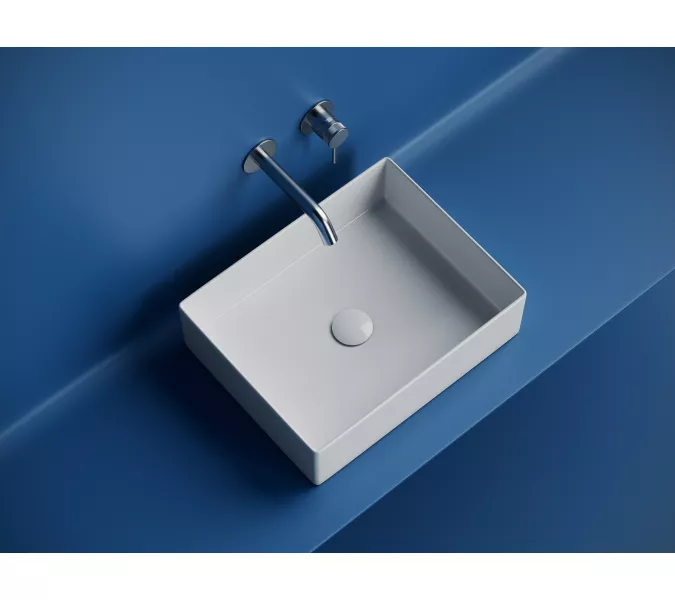 Раковина Ceramica Nova накладная прямоугольная 361*471*130, без перелива, цвет белый, арт.CN6069, Выбрать цвет: Белый