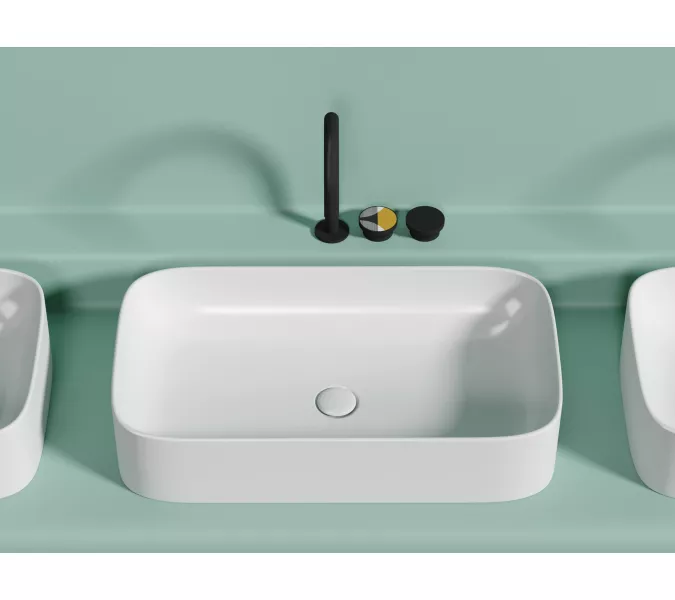 Умывальник чаша Ceramica Nova накладная ( Белый Матовый) Element 705*380*150мм, Выбрать цвет: Белый матовый, изображение 2