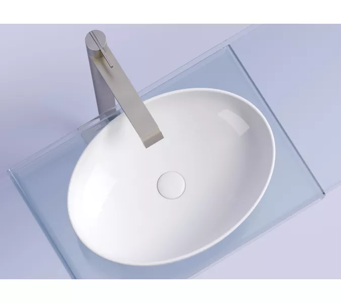 Умывальник чаша Ceramica Nova накладная овальная Element 502*363*145мм, Выбрать цвет: Белый, изображение 2