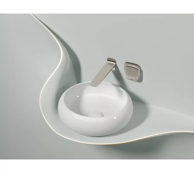 Умывальник чаша Ceramica Nova накладная круглая Element 360*360*120мм, Выбрать цвет: Белый, изображение 3