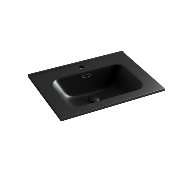 Умывальник Ceramica Nova накладной прямоугольный (цвет Черный Матовый) Element 610*465*180мм, Ширина , в см: 61, Выбрать цвет: Черный, изображение 2