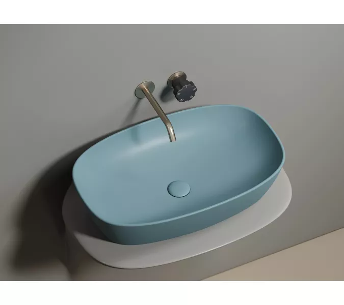 Умывальник чаша Ceramica Nova накладная овальная (цвет Зеленый Матовый) Element 600*380*138мм, Выбрать цвет: Зеленый
