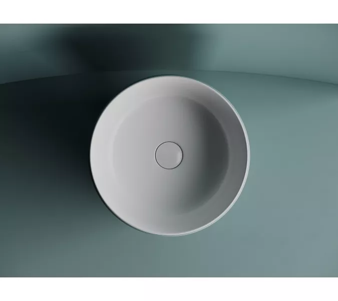Раковина Ceramica Nova накладная круглая 356*356*135, без перелива, цвет белый матовый, Выбрать цвет: Белый матовый, изображение 3