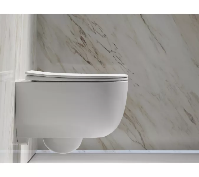 Подвесной унитаз Ceramica Nova Modena  Rimless, Выбрать цвет: Белый, изображение 2