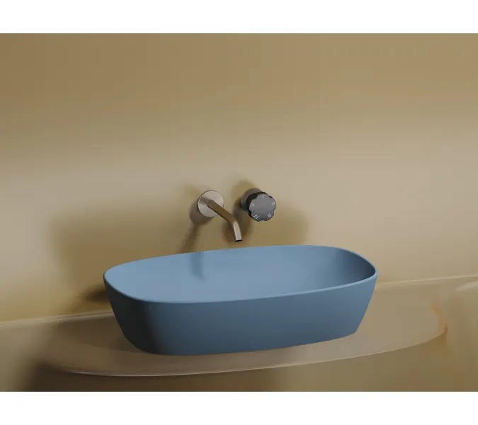 Умывальник чаша Ceramica Nova накладная овальная (цвет Голубой Матовый) Element 600*380*138мм, Выбрать цвет: Голубой, изображение 3
