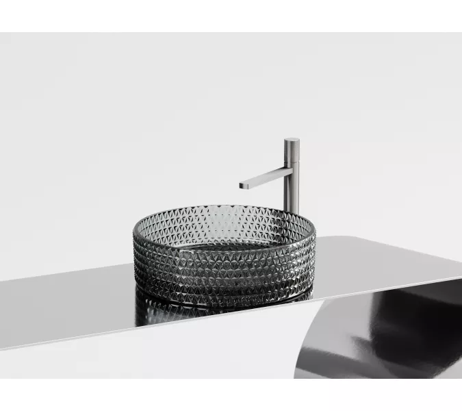 Умывальник чаша Ceramica Nova накладная круглая (цвет черный) Cristal 360*360*112мм, Выбрать цвет: Черный, изображение 4