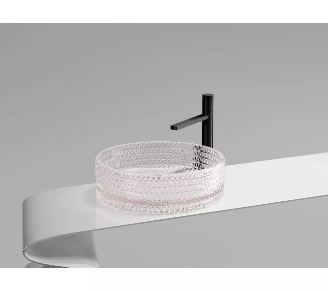 Умывальник чаша Ceramica Nova накладная круглая (цвет розовый) Cristal 360*360*112мм, Выбрать цвет: Розовый, изображение 7