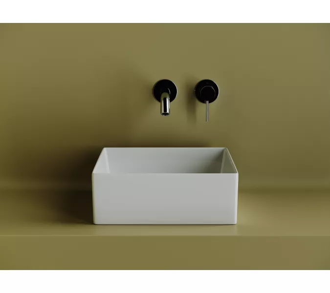 Раковина Ceramica Nova накладная квадратная 361*361*130, без перелива, цвет белый, арт.СN6068, Выбрать цвет: Белый, изображение 3