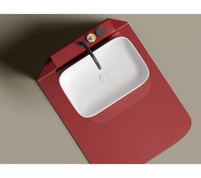 Умывальник чаша Ceramica Nova накладная прямоугольная (цвет Белый Матовый) Element 605*380*150мм, Выбрать цвет: Белый матовый, изображение 3