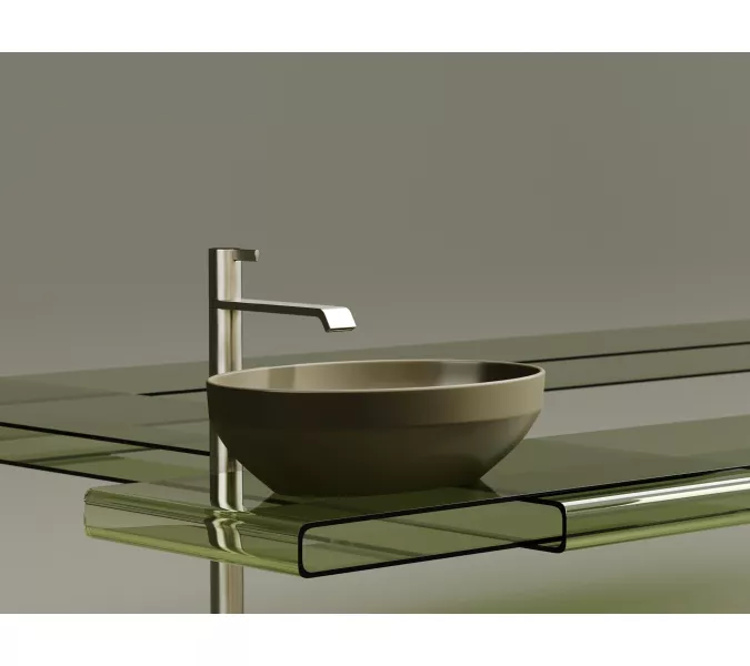 Умывальник чаша Ceramica Nova накладная овальная (цвет Капучино Матовый) Element 502*363*145мм, Выбрать цвет: Бежевый, изображение 3